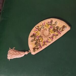 Anna Harlow Russo X Anthropologie Beaded Monogram Initial C Clutch with Tassel